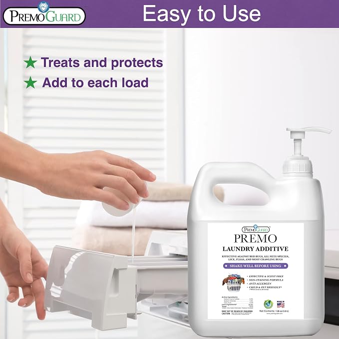 Premo Guard Bed Bug, Mite & Lice Laundry Detergent Additive 128 oz – Child & - Image 4