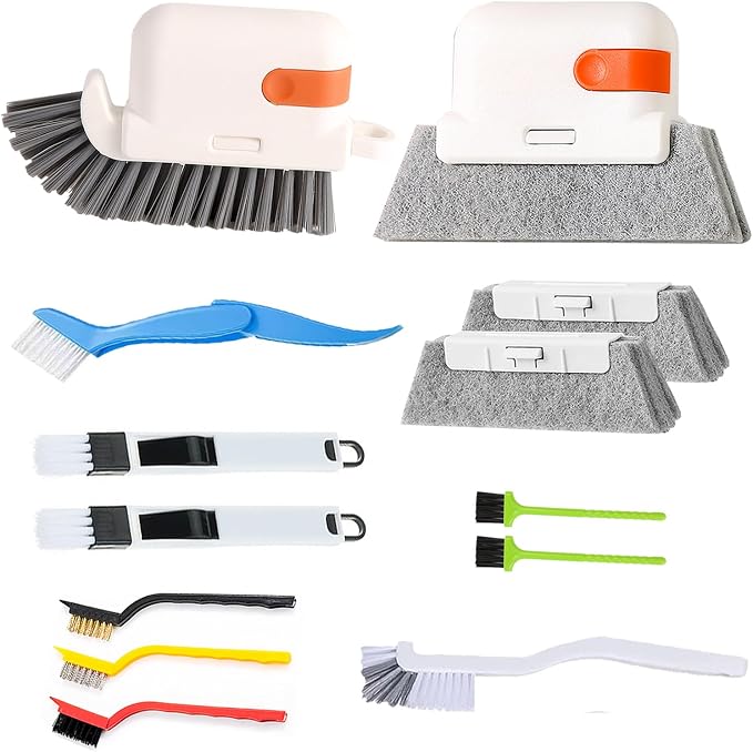 13pcs Window Groove Cleaning Brush Kit, Magic Window Track Cleaner, Crevice by Unknown