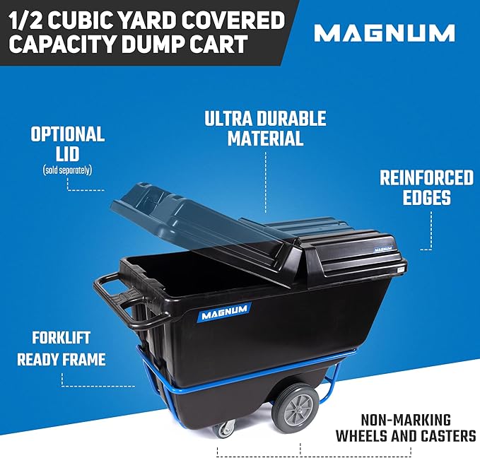 Tilt Truck, 1/2 Cu. Yd. Capacity Dump Cart - Image 2
