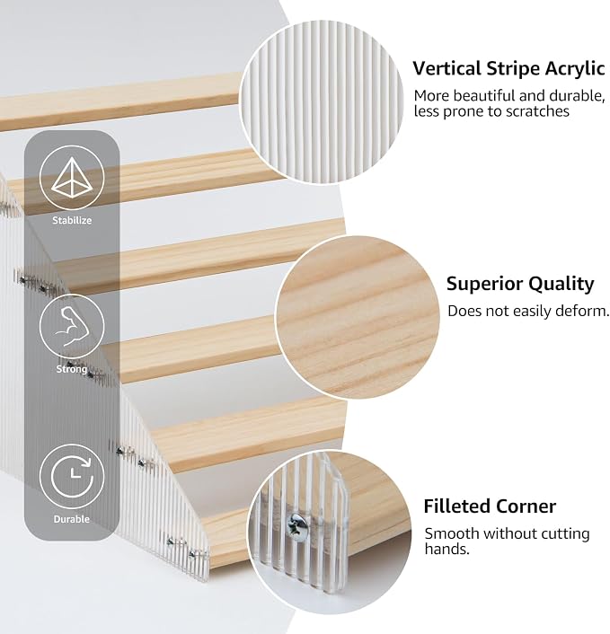 nianfeng Tiered Spice Rack, 6-Tier Spice Pantry Kitchen Cabinet Organizer - Image 5