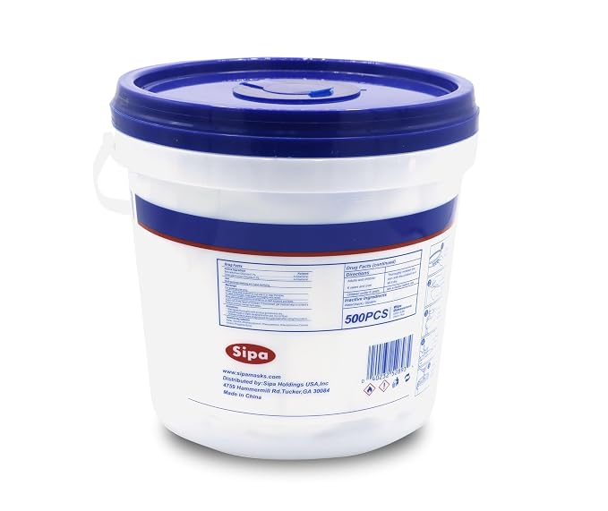 SIPA Hand Sanitizing Wipes 500 WIPES/BUCKET will Refills - Image 3