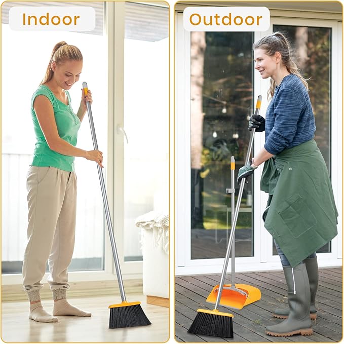 TreeLen Broom and Dustpan Set, Stand Up Broom and Dustpan - Image 2