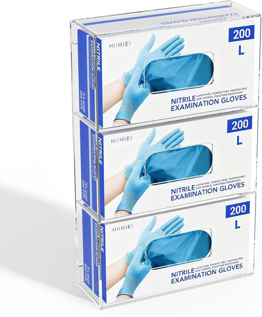 HIIMIEI Glove Holder for Wall Mount: Magnetic Gloves Box Holder, Acrylic by HIIMIEI