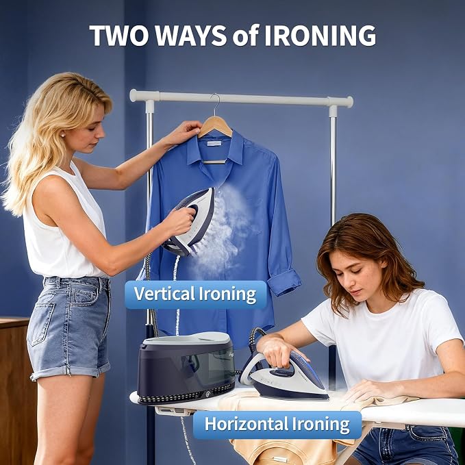 Steam Iron for Clothes, 1500W Professional Steam Station, 67.62oz Water Tank - Image 3