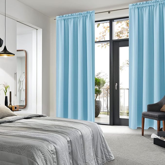 DWCN Blackout Curtains Room Darkening Thermal Insulated Bedroom Curtains Window - Image 2