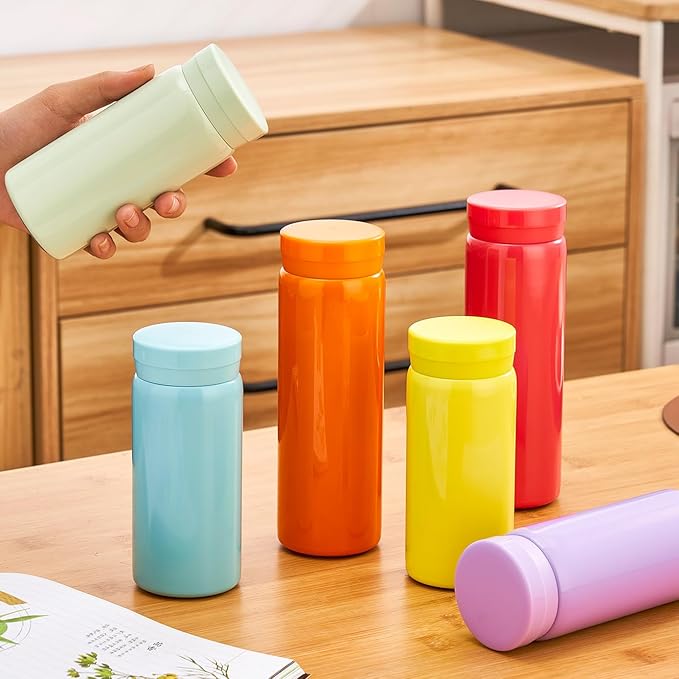 10oz Mini Water Bottle Stainless Steel Thermos Small Flask - Image 6