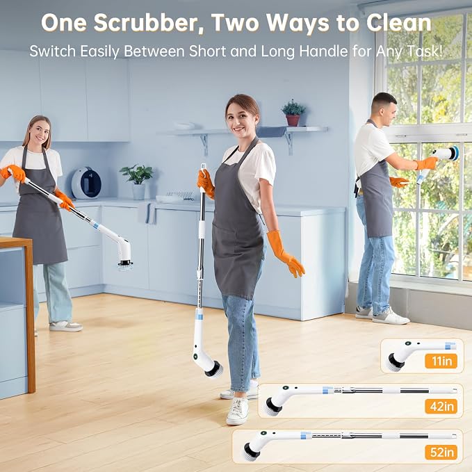 Electric Spin Scrubber, Cordless Shower Scrubber - Image 5