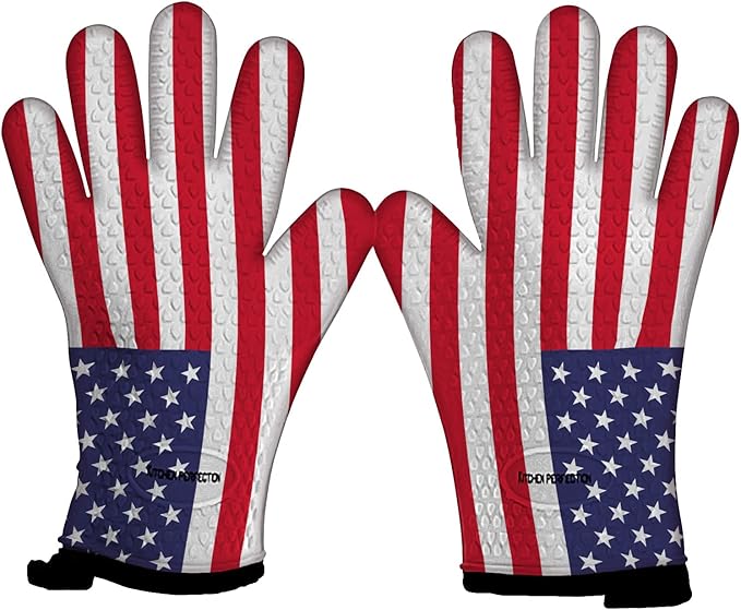 KITCHEN PERFECTION Silicone Smoker Oven Gloves -Extreme Heat Resistant BBQ by Kitchenperfection