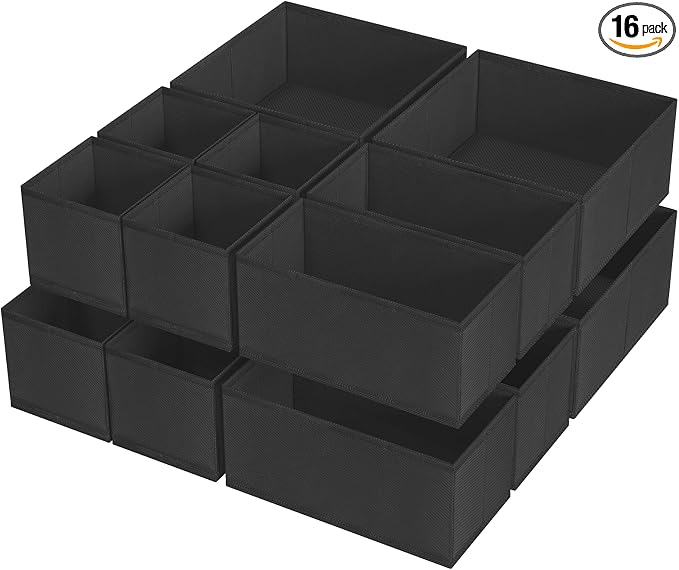 Criusia 16 Pack Underwear Drawer Organizer, Drawer Organizer Clothes, Foldable by Criusia