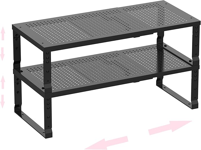 Metal Stackable Expandable Storage Shelf by Unknown
