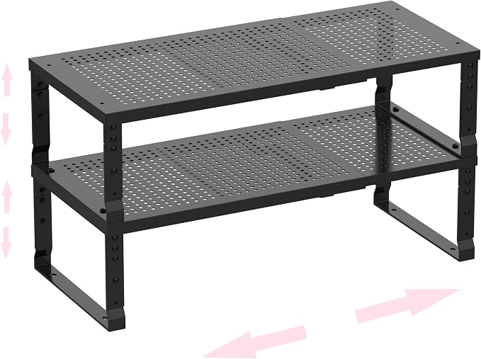 Metal Stackable Expandable Storage Shelf by Unknown