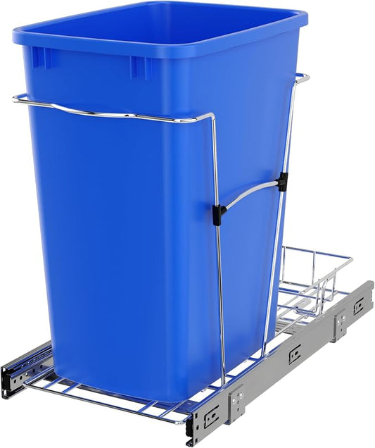 Rev-A-Shelf Pullout Trash Can for Under Kitchen Cabinets 35 Qt Garbage Waste by Rev-A-Shelf