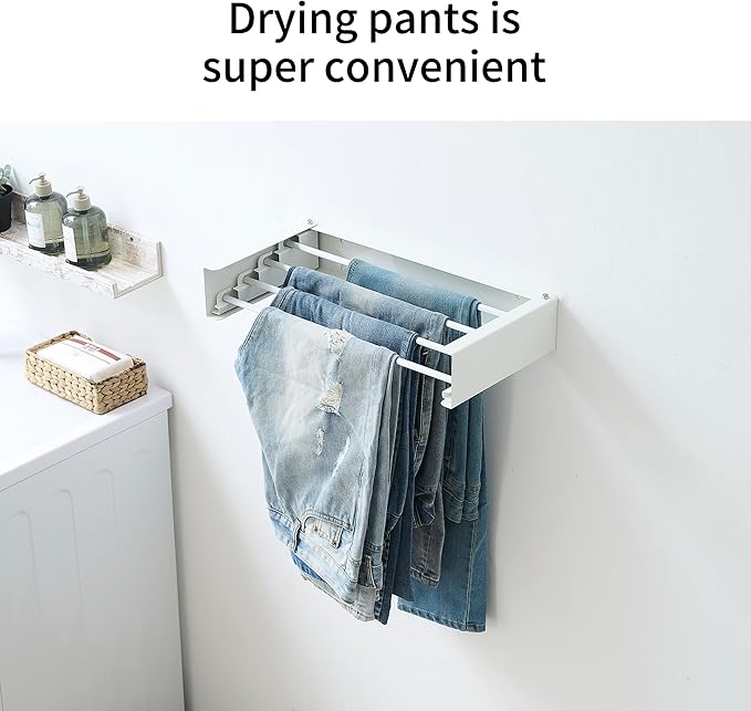 Clothes Drying Rack, Laundry Hanger Dryer Rack, Wall Mounted Drying Rack - Image 6