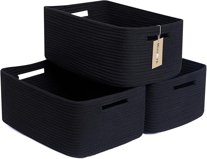 Large Storage Baskets for Shelves, Closet Organizers Bins for Clothes Blanket by MiniArkStorageBasketsHome