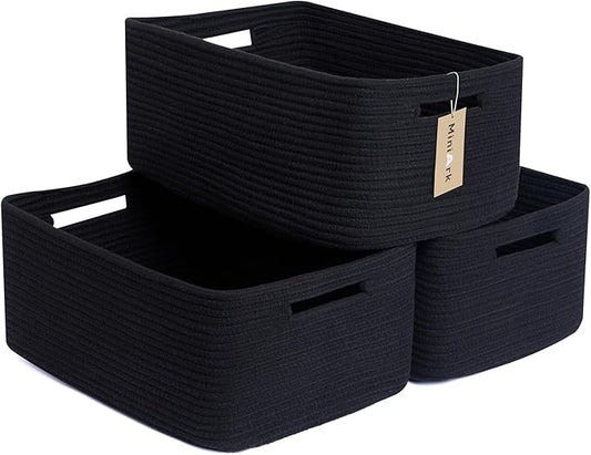 Large Storage Baskets for Shelves, Closet Organizers Bins for Clothes Blanket by MiniArkStorageBasketsHome