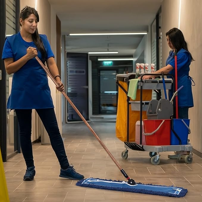 Matthew Cleaning 24'' Industrial Strength Cotton Dust Mop Refill Washable - Image 5