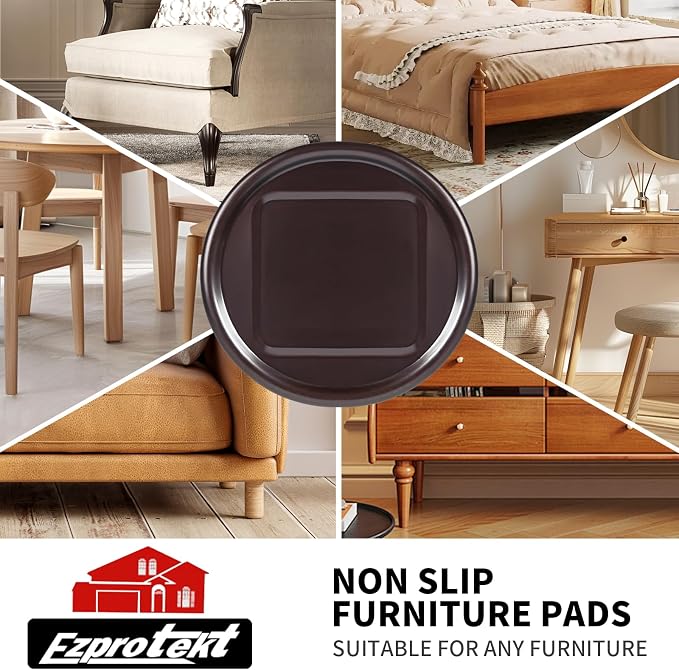 Ezprotekt 4 inch Round Non Slip Furniture Pads - Image 4