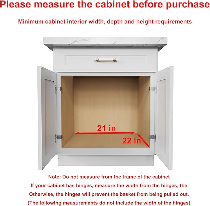 Pull Out Cabinet Organizer, Heavy-Duty Slide Out Shelf, Wood and Wire Basket - Image 3