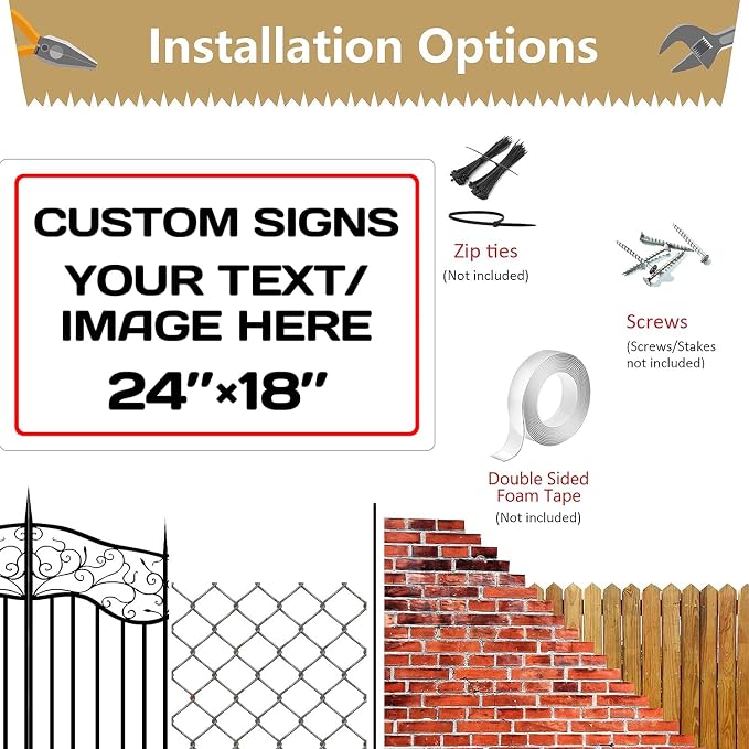 Personalized signs, Aluminum Weatherproof Metal Sign, Optional reflective - Image 4