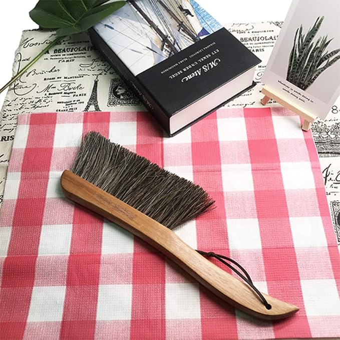 Counter Brush for Furniture, Woodworking Cleaning, Horsehair Bristles Duster - Image 4