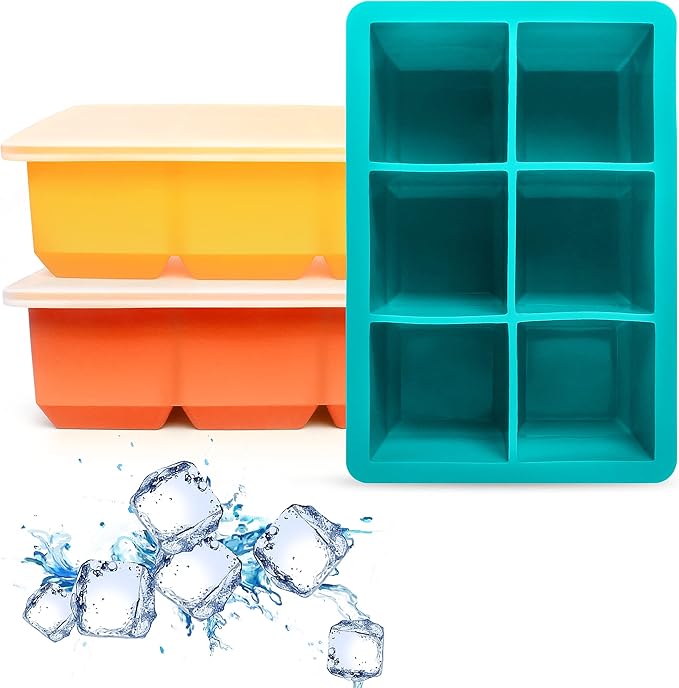 Silicone Ice Cube Trays 3 Pack by Excnorm