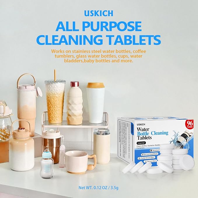 96Pack Water Bottle Cleaning Tablets, Bottle Bright Clean Stainless Steel - Image 4