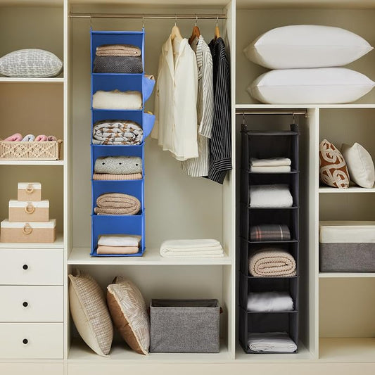 YOUDENOVA Hanging Closet Organizer, 6-Shelf Closet Hanging Storage Shelves - Image 2