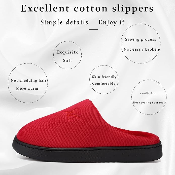 Memory Foam Slippers for Women's and Men's Casual House Shoes - Image 4