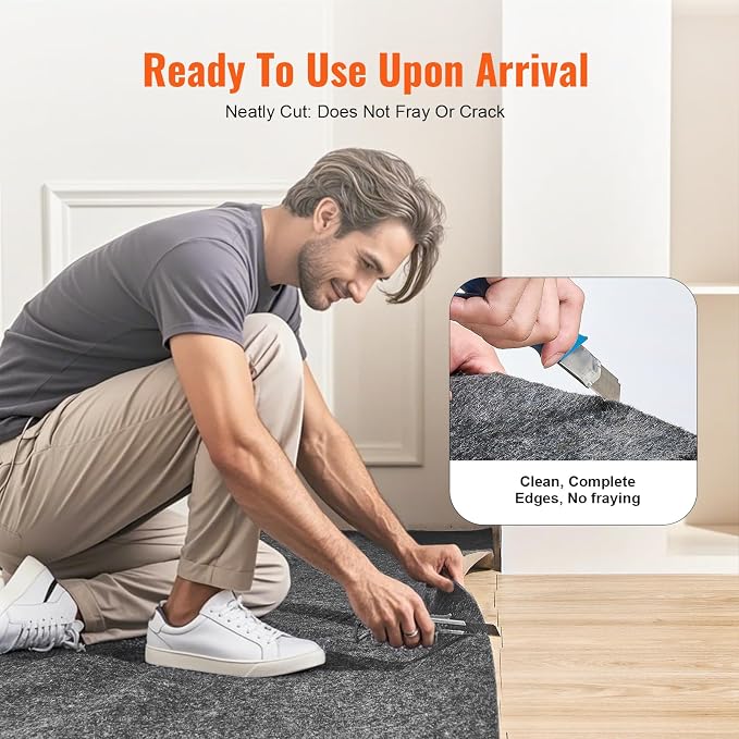VEVOR - Slip-Resistant Rug Pad - Protective Cushioning Carpet Pad - 5' x 8' - - Image 5