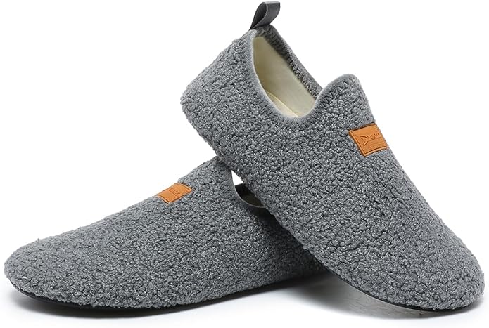 Adult Indoor House Slippers Socks Lightweight Non Slip Grip House Home Shoes by CanLeg