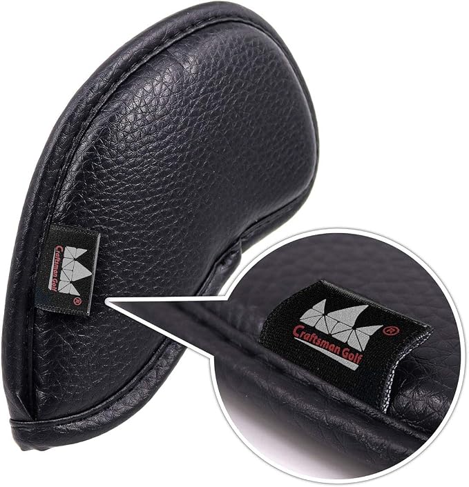 CRAFTSMAN GOLF 12pcs or 1pc Thick Synthetic Leather Golf Iron Head Covers Set - Image 2