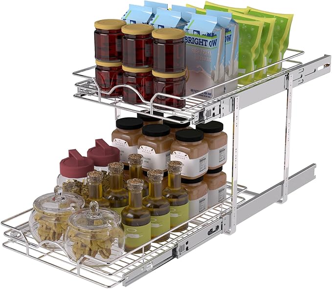 OCG 2 Tier Pull Out Cabinet Organizer, Pull Out Drawers by OCG