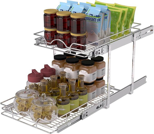 OCG 2 Tier Pull Out Cabinet Organizer, Pull Out Drawers by OCG