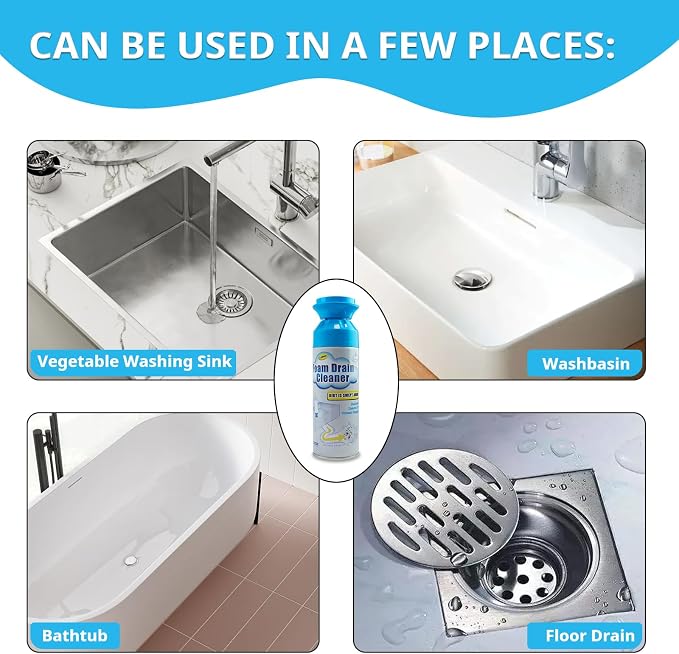 Drain Cleaner, Foaming Drain Cleaner and Deodorizer, Sink Cleaning Foam - Image 6