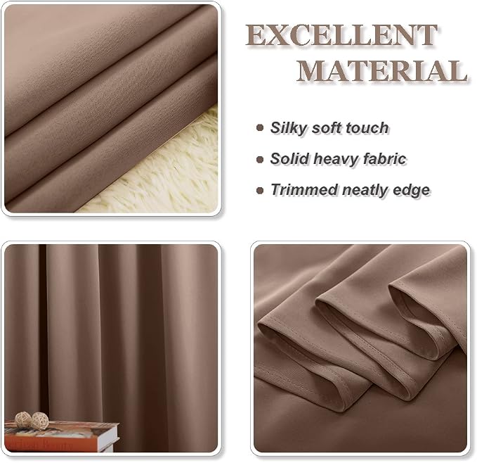 PONY DANCE Blackout Curtains Mocha - Image 6