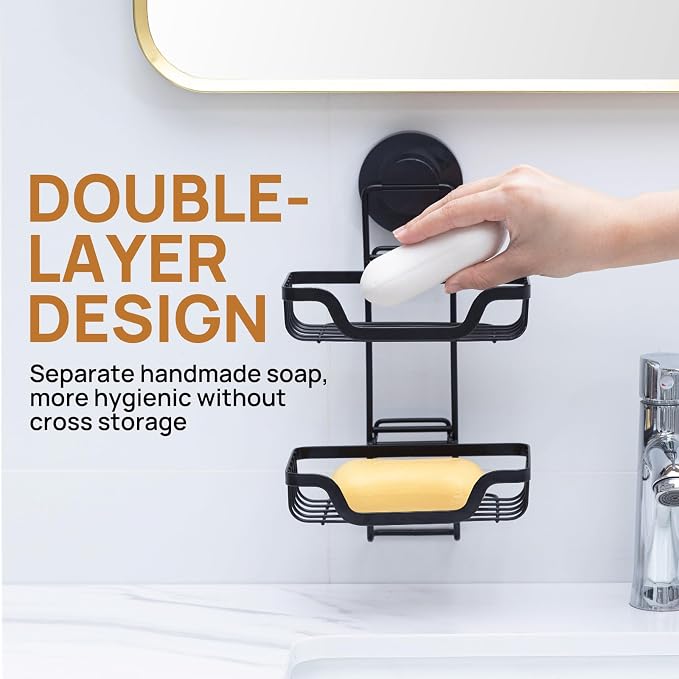 LEVERLOC 2 Tier Soap Holder, Soap Bar Dish - Image 7