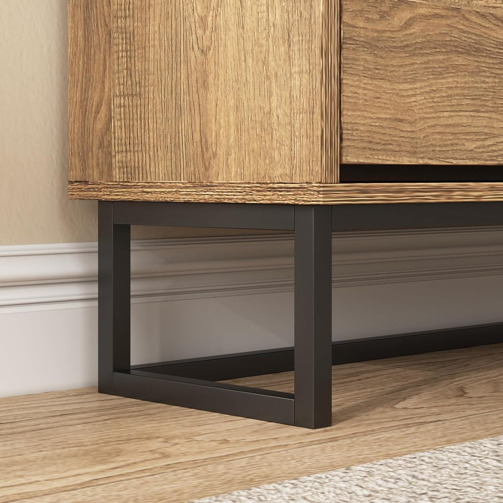 Maupvit Rattan Shoe Storage Cabinet with 2 Flip Drawers, Freestanding Shoe Or...