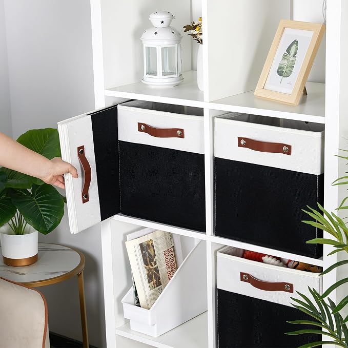 DULLEMELO Fabric Storage Bins for Shelves, Cube Storage Organizer Bins - Image 8