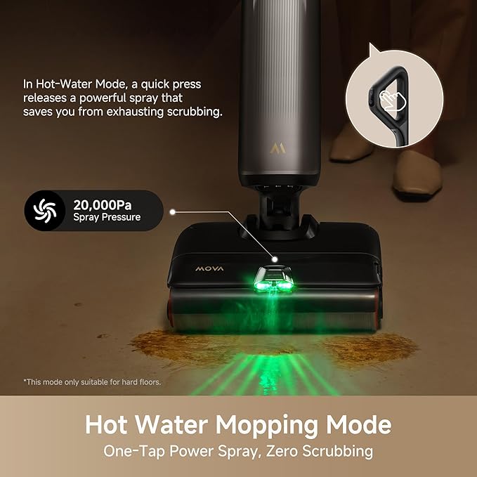 Mova X4 Pro Wet Dry Vacuum Cleaner, 20000Pa Cordless Vacuum Mop - Image 2
