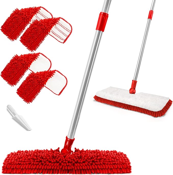 MASTERTOP Microfiber Mop for Floor Cleaning, Hardwood Dust Mop, Wet Mopping by MASTERTOP
