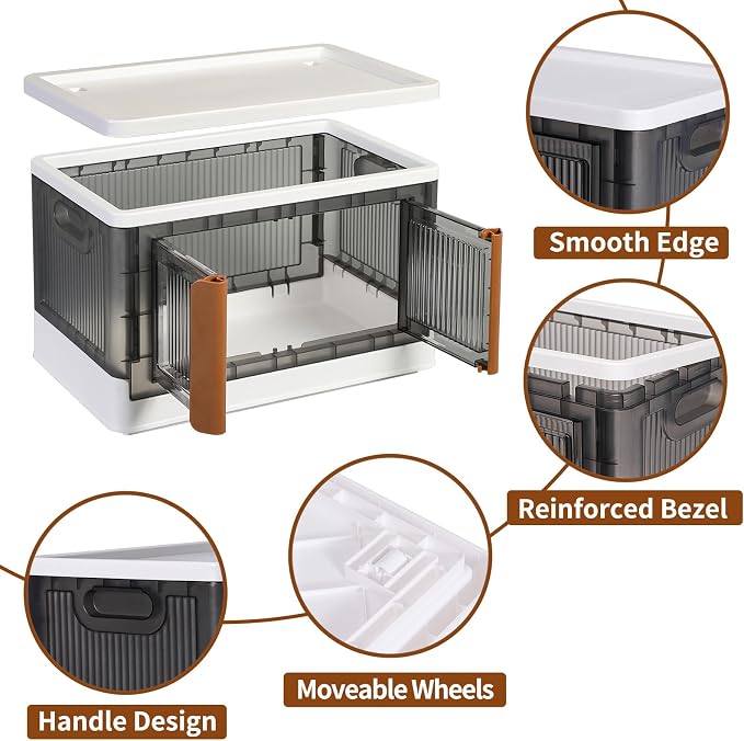 HAIXIN Plastic Storage Containers, Stackable Closet Organizers and Storage - Image 3