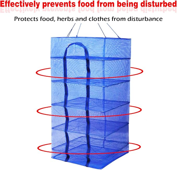 Drying Rack 6 Layers Folding Fish Mesh, Foldable Nylon Netting, Hanging Drying - Image 6