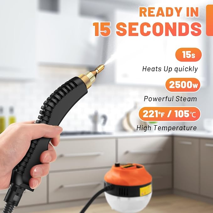 Handheld Steam Cleaner, 2500W Steam Cleaner, High Pressure Steamer - Image 7