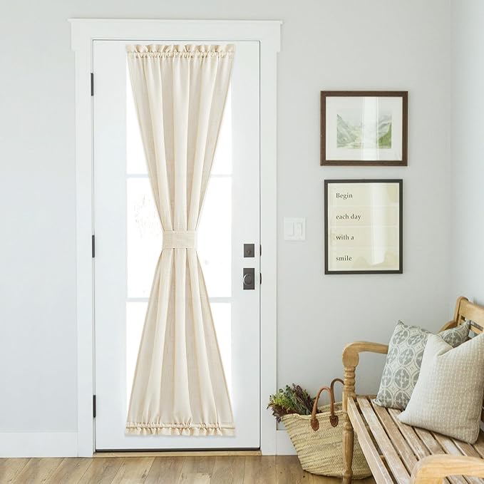 NICETOWN Semi Sheer French Door Sidelight Curtains 80 Inches Long, Elegant by NICETOWN