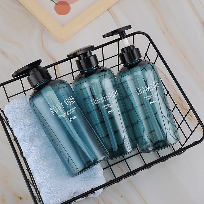 Segbeauty Shampoo Bottles with Pump, 16oz Empty Refillable Shower Bottle - Image 7