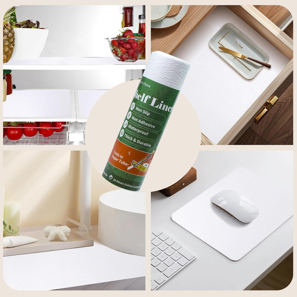 Shelf Liners for Kitchen Cabinets 17in x 20FT, Non Adhesive Drawer Liner