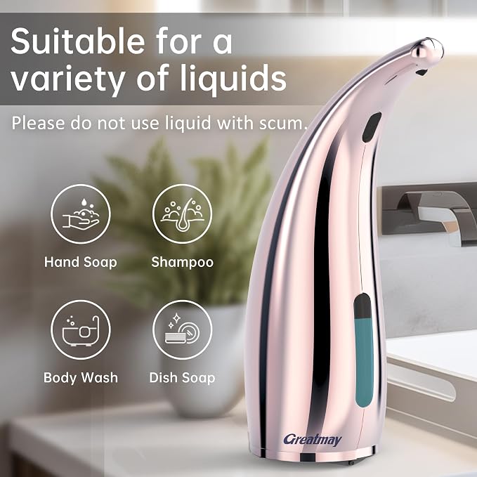 Adjustable Automatic Soap Dispenser Touchless, 4 Adjustable Levels Touchless - Image 5