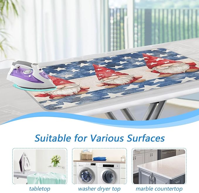 Three July 4th Gnomes Stars Ironing Mat - Image 5