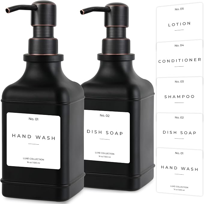 Emerson Essentials Soap Dispenser, Dish Soap Dispenser, Soap Bottle Farmhouse by Emerson+Essentials