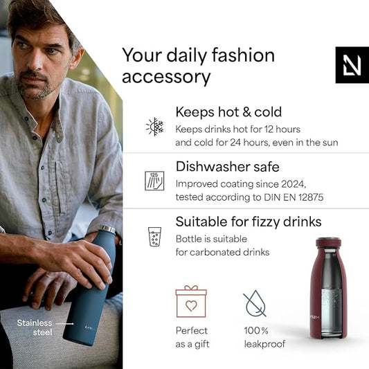 LARS NYSØM Stainless Steel Insulated Water Bottle 12oz 17oz 25oz 34oz 51oz | - Image 2